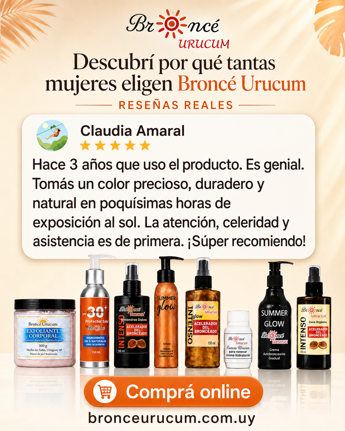 Óleo Bronceador Natural Glow con Urucum 150 ml | Broncé Urucum - Imagen 5
